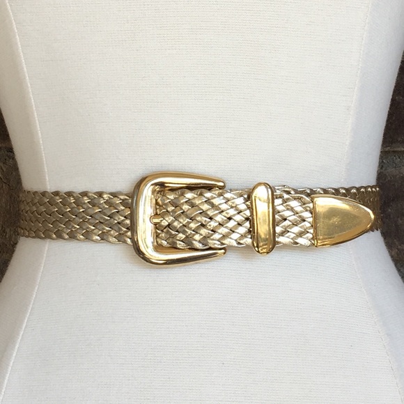 Vintage Accessories - Vintage Belt S Women's Braided Gold